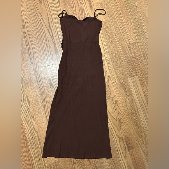 Reformation Formosa Knit Dark Brown Dress - Picture 11 of 11
